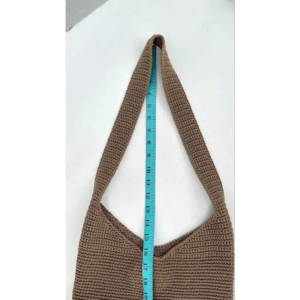 The Sak 120 Large Crochet Tan Brown Shoulder Boho Casual Daytime Chic Bag Purse